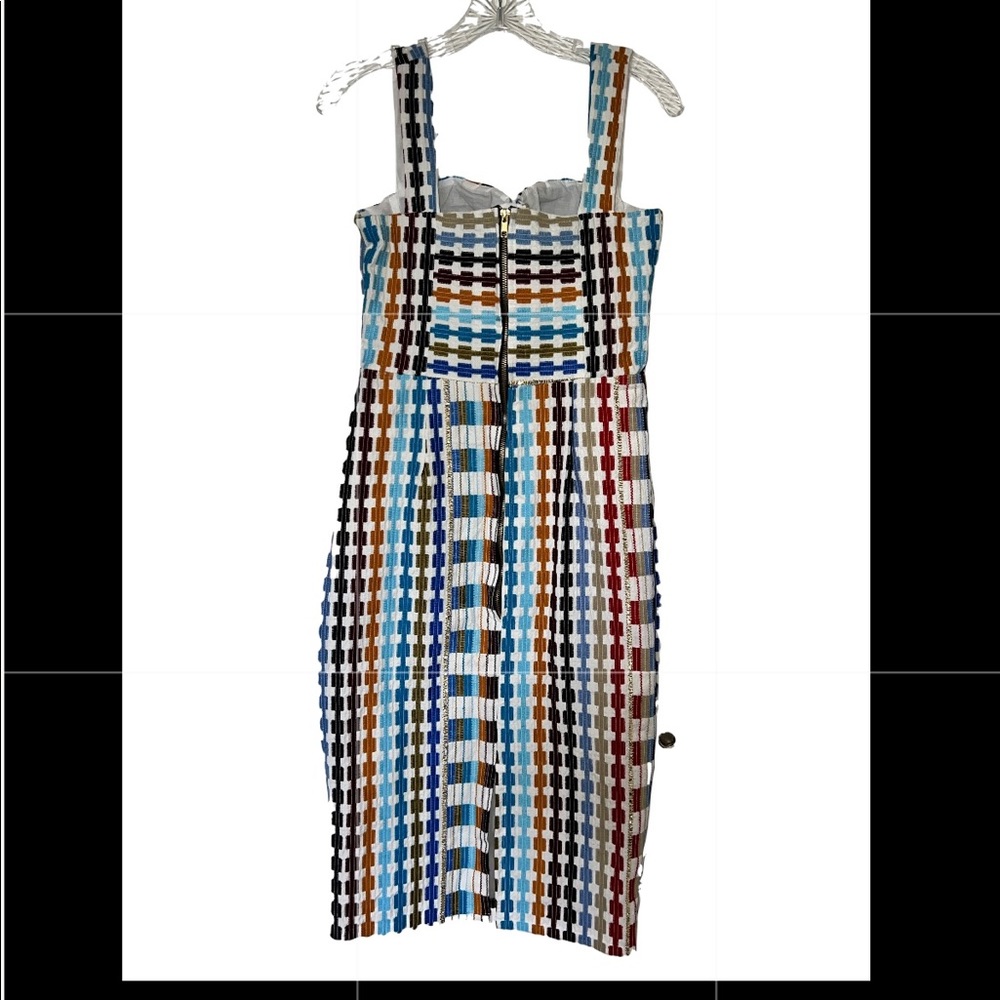 BRAND NEW- NEVER BEEN WORN Size 10 Multi color midi cotton dress. Runs a small.